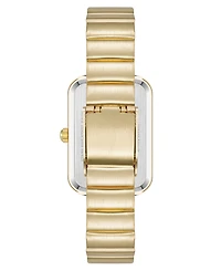 Anne Klein Women's Quartz Petite Rectangular Gold-Tone Stainless Steel Watch, 23mm