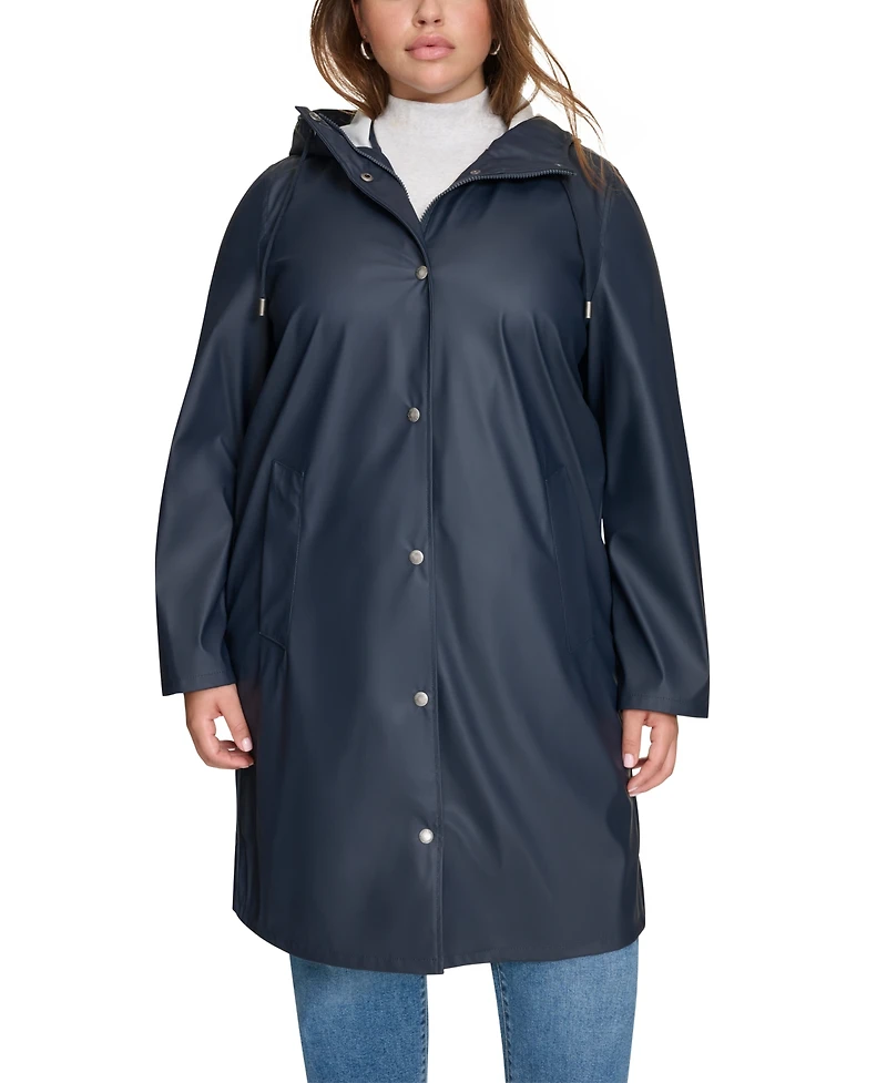 Levi's Plus Size Hooded Long-Sleeve Zip-Front Coat