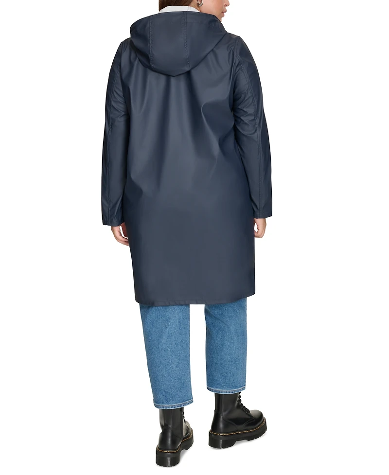 Levi's Plus Size Hooded Long-Sleeve Zip-Front Coat