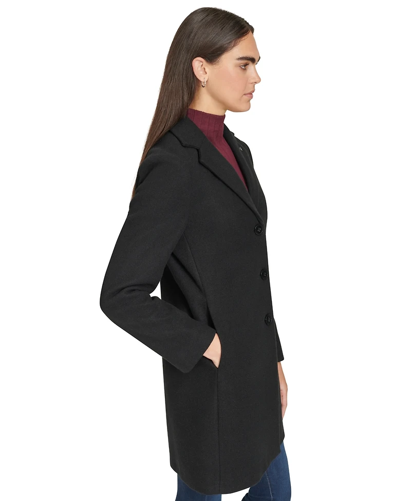 Calvin Klein Women's Single-Breasted Notched-Collar Coat