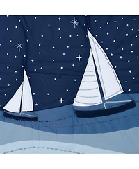 Lambs & Ivy Little Skipper 3-Piece Sailboat Nautical Nursery Crib Bedding Set