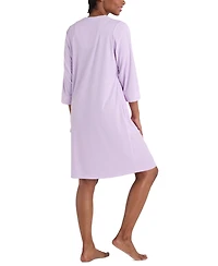 Miss Elaine Women's Button-Front 3/4-Sleeve Terry Robe