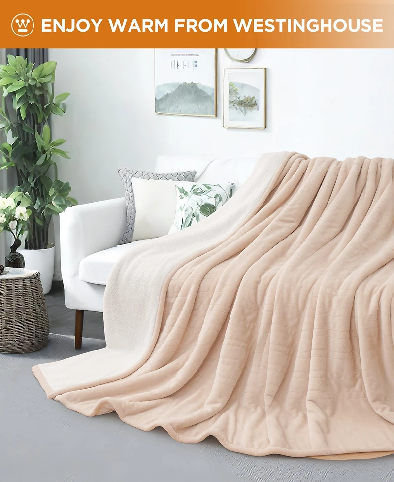 Westinghouse Heated Flannel and Sherpa Blanket