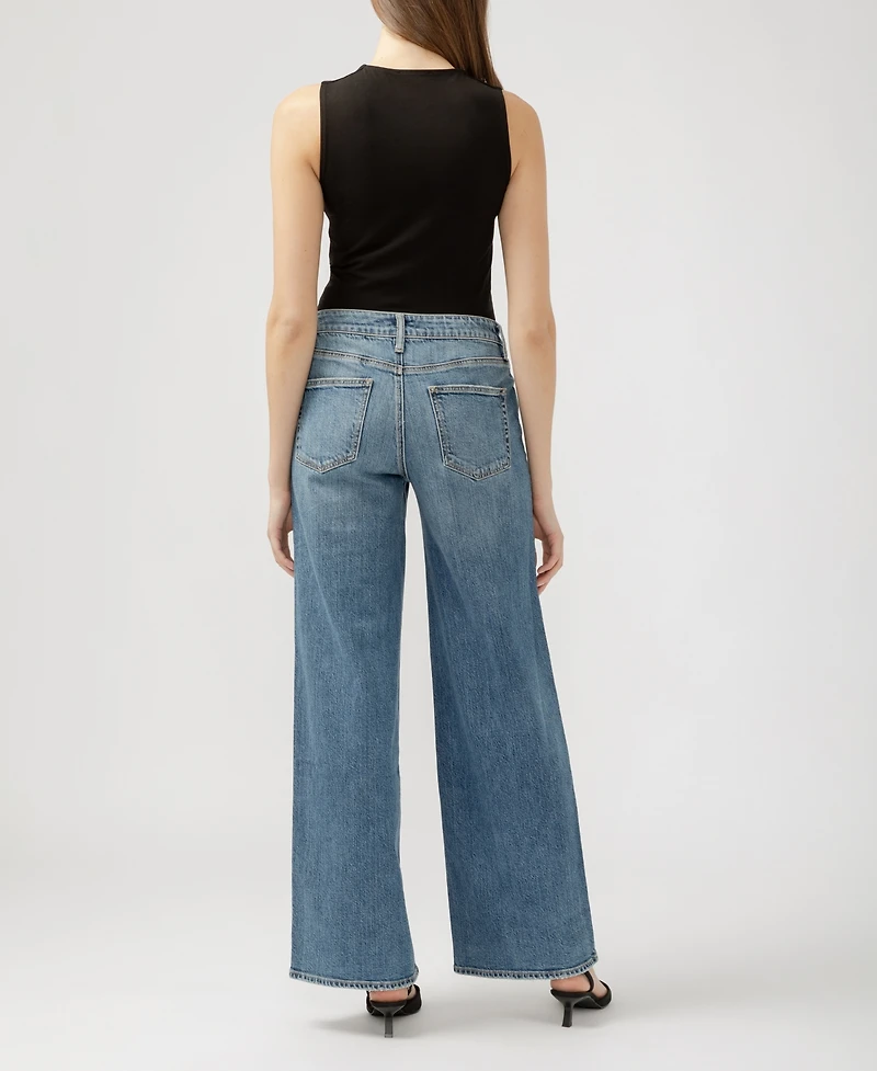 Silver Jeans Co. Women's Suki Mid Rise Curvy Fit Wide