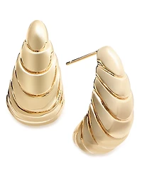 And Now This Silver, Gold Plated Brass Textured Earring
