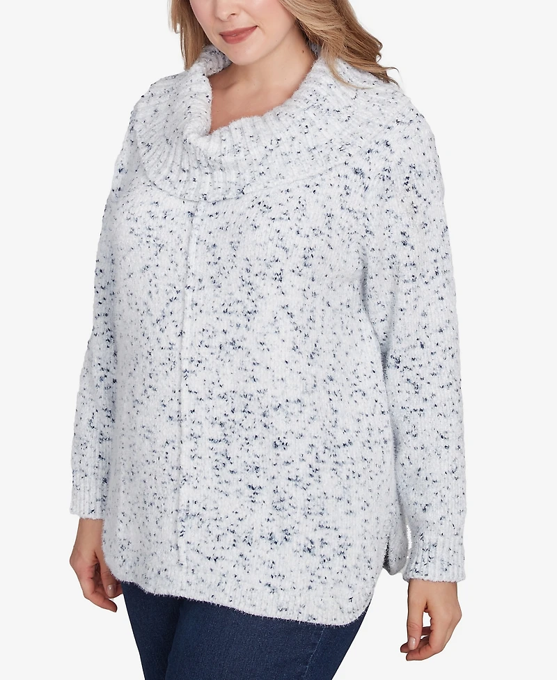 Ruby Rd. Plus Speckled Chenille Eyelash Pullover Sweater