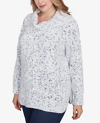 Ruby Rd. Plus Speckled Chenille Eyelash Pullover Sweater