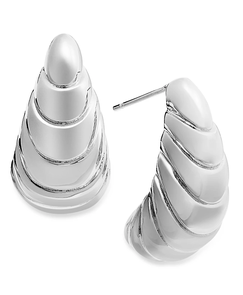 And Now This Silver, Gold Plated Brass Textured Earring