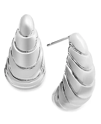 And Now This Silver, Gold Plated Brass Textured Earring