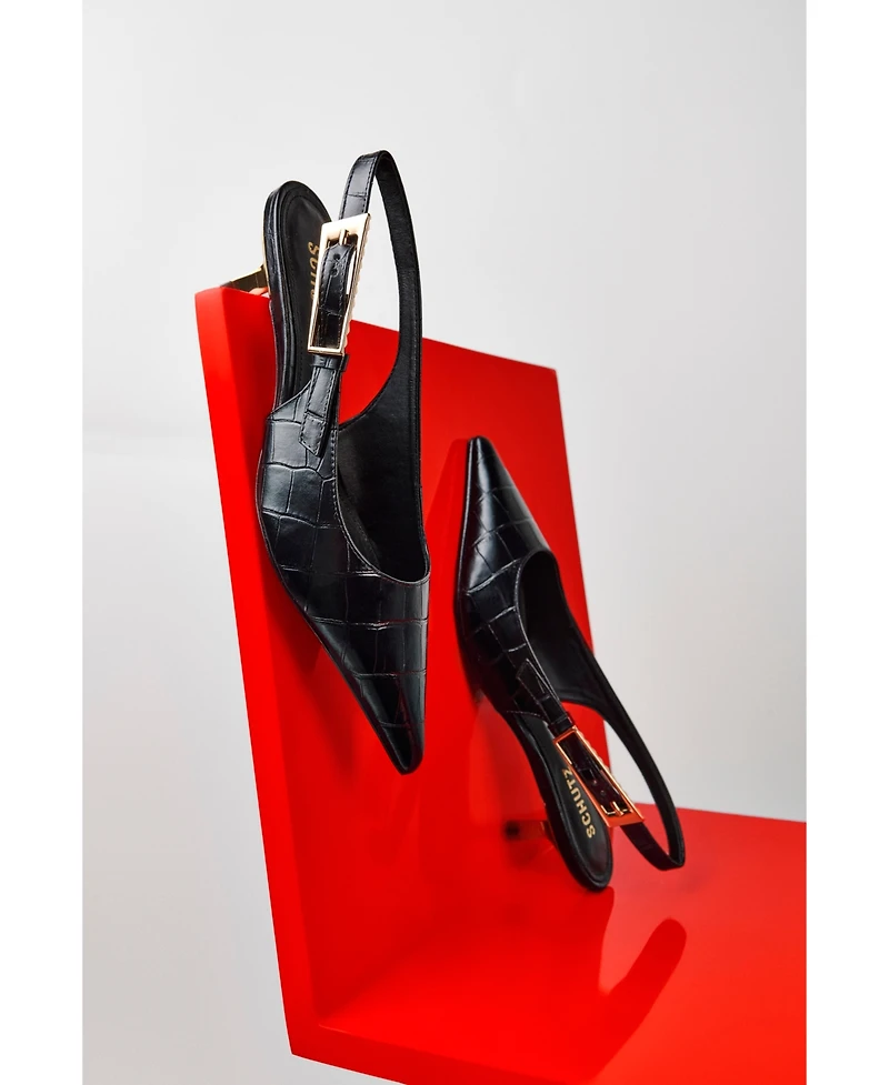 Schutz Women's Ciara Slingback Kitten Heel Pumps
