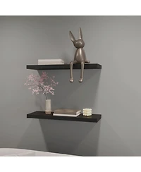 Fm Furniture Iva Floating Shelf in Melamine x2, Black