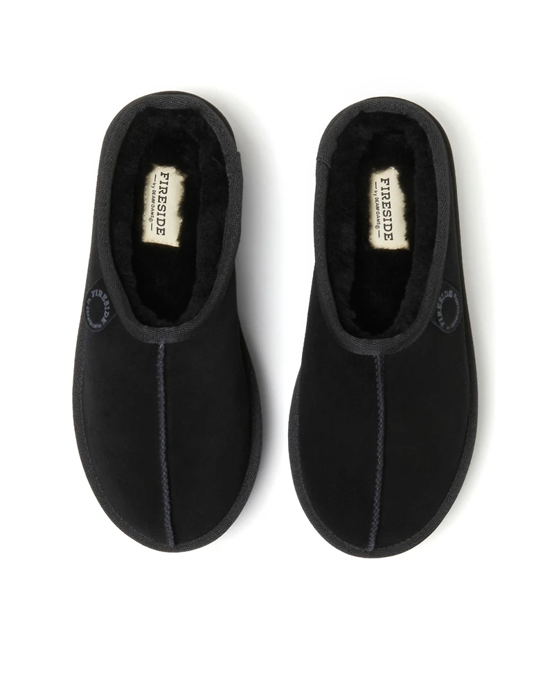 Fireside by Dearfoams Women's Queenstown Genuine Shearling Platform Clog Slipper