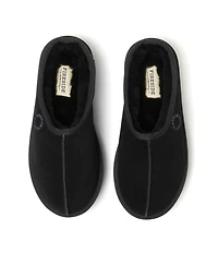 Fireside by Dearfoams Women's Queenstown Genuine Shearling Platform Clog Slipper