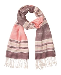 Olsen Multi-Pattern Scarf with Fringe