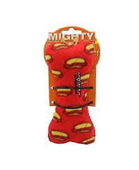 Mighty Medium Bone Red, Durable Squeaky Dog Toy