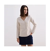 Reistor Women's Fitted Cotton Tweed Jacket