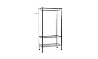 Slickblue 3-Tier Closet Organizer Metal Garment Rack Portable Clothes Hanger Home Shelf