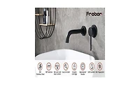 Wall-Mount Faucet for Bathroom Sink or Bathtub, Stylish and Space-Saving Design