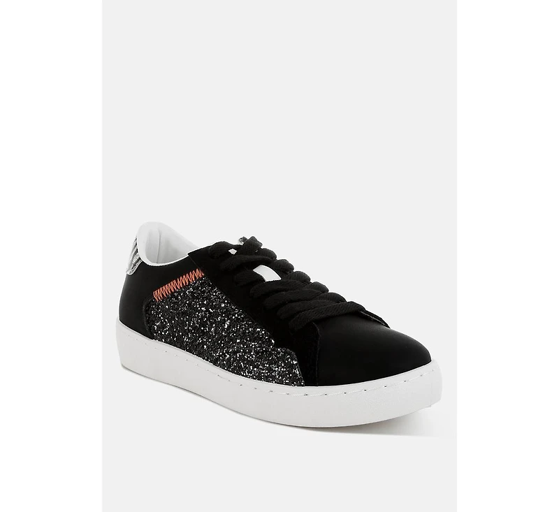 Cosmolight Glitter Faux Leather Sneakers Women