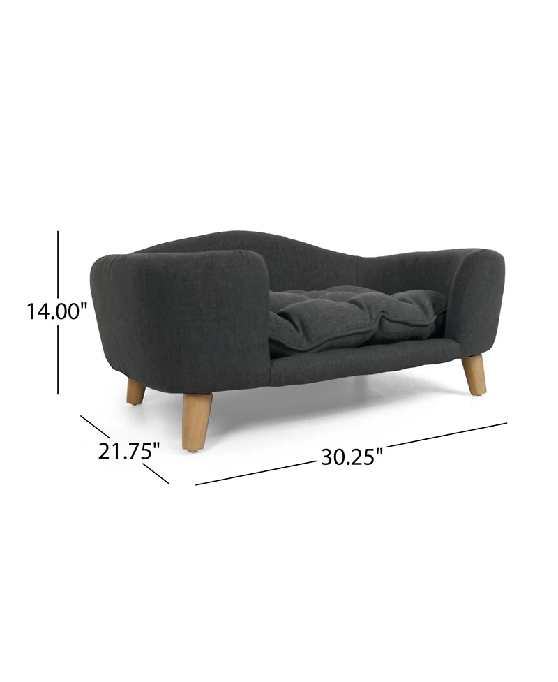 Streamdale Mid-Century Modern Dog Bed with Tufted Cushion