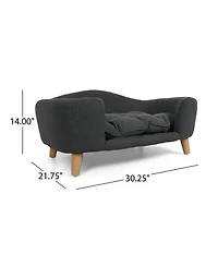 Streamdale Mid-Century Modern Dog Bed with Tufted Cushion