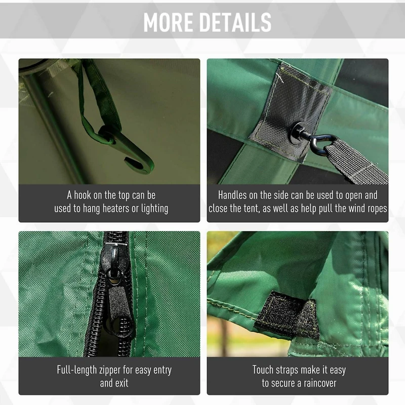 Pop Up Camping Canopy Gazebo Screen Shelter Tent with Single Person Easy Set-Up, Ventilating Mesh, Portable Carry Bag for Outdoor Camping Party Event,
