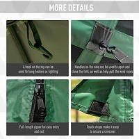 Pop Up Camping Canopy Gazebo Screen Shelter Tent with Single Person Easy Set-Up, Ventilating Mesh, Portable Carry Bag for Outdoor Camping Party Event,
