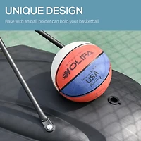 Basketball Hoop Outdoor, Portable Basketball Goal, 5.5FT-7.5FT Height Adjustable with 33'' Backboard and Wheels for Kids Junior Adults Use
