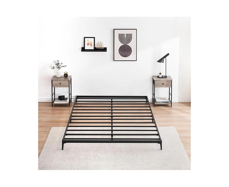gaomon Bed Frame Heavy Duty Metal Mattress Foundation Platform Sturdy Steel Slat No Box Spring Needed, Easy Assembly