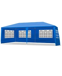 Slickblue Outdoor Party Tent with 6 Removable Sidewalls - Waterproof Canopy for Patio Weddings and Events