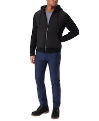 Bass Outdoor Men's Mixed Media Zip-Front Hooded Sweater Jacket