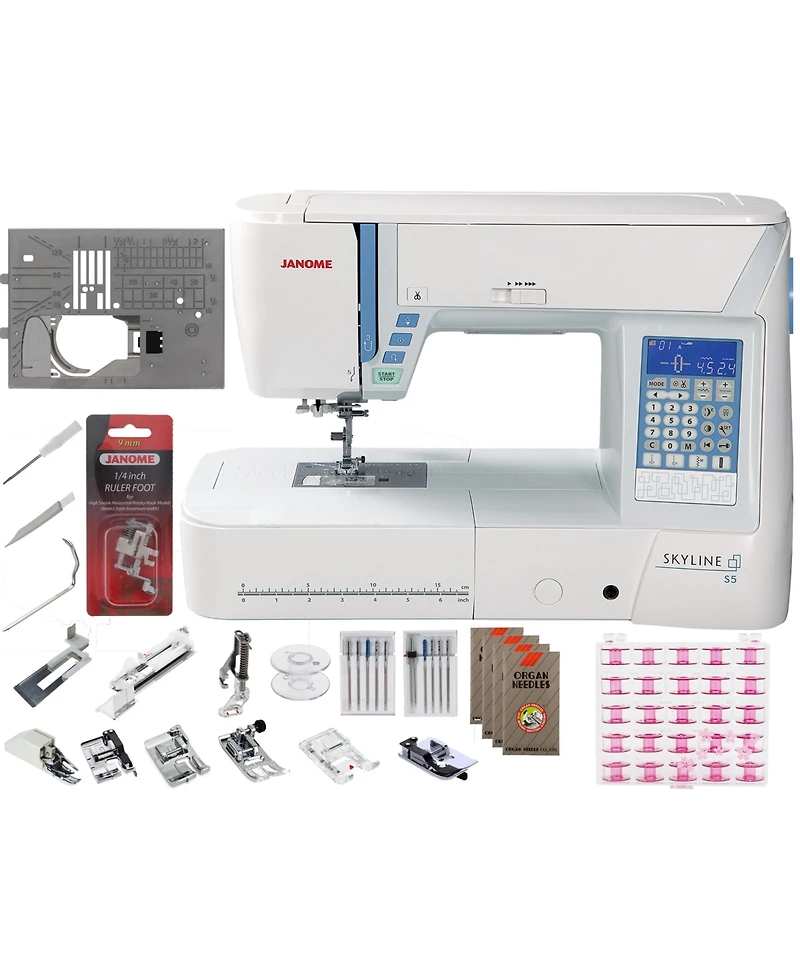 Skyline S5 Computerized Sewing Machine w/Exclusive Bundle