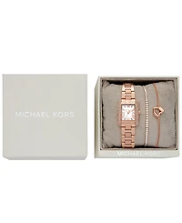 Michael Kors Women's Emery Three-Hand Rose Gold-Tone Stainless Steel Watch 22mm and Bracelet Gift Set
