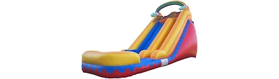 JumpOrange Commercial Grade Inflatable 18' Rainbow Cloud Super Party Water Slide, 100% Pvc Vinyl With Air Blower