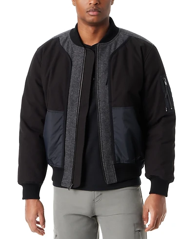 Bass Outdoor Men's Hero Mixed Media Zip-Front Bomber Jacket