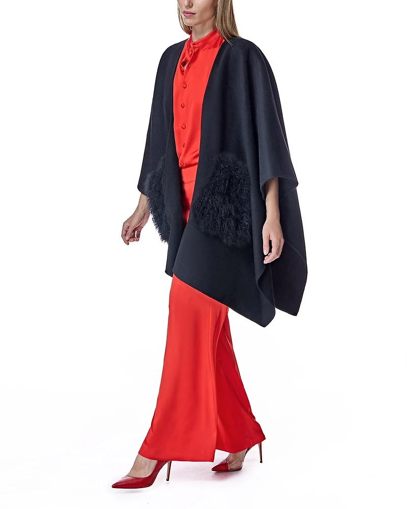 Julia & Stella by Maximilian Women's Wool Blend Cape