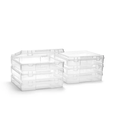 Sorbus Set of 6 Clear Stackable Portable Project Case Fits 10"x12"
