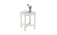 Slickblue Single Layer Round Hdpe Side Table