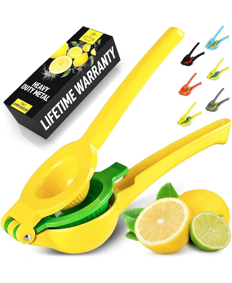 Metal 2-In-1 Lemon Squeezer Manual - Sturdy