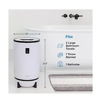 SereneLife Luxury Towel Warmer, Single Touch with Built-in Timer, Pink