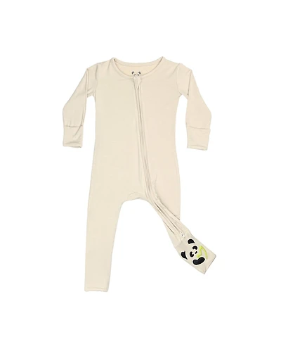 Bellabu Bear Baby Boys or Girls, Oat Convertible Footie Pajama