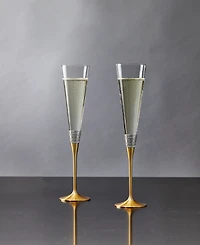 Vera Wang Wedgwood With Love Gold Toasting Flute Pair
