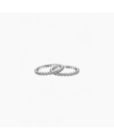 Bearfruit Jewelry Celeste Tennis Ring Set, Size 7