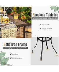 Sugift Patio Square Bar Table for Garden Backyard