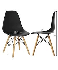 Inolait Set of 2 Mid-Century Modern Dsw Dining Side Chair