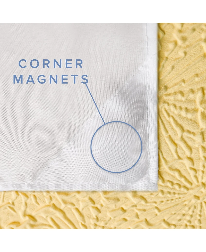 Awesome Home Starburst Water Repellent Crinkle Shower Curtain with Snap-in Liner and Hooks Set, 71"X72"