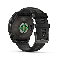 Garmin fenix 8 47mm, Saphire Solar, Outdoor & Fitness Gps Smartwatch, Carbon Gray Titanium Black, Black/Pebble Gray Band, Na
