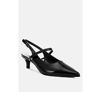 Abloom Kitten Heel Slingback Sandals Women