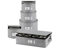 Hard Shell China Storage Containers 5-Piece Set Moving Boxes for Dinnerware Service for 12