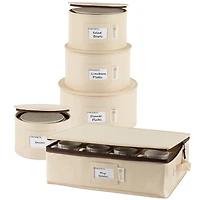 Hard Shell China Storage Containers 5-Piece Set Moving Boxes for Dinnerware Service 12